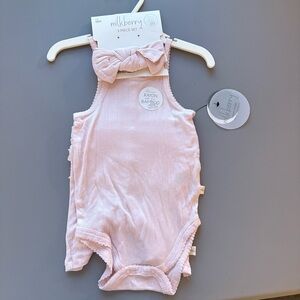 Milkberry bamboo 3 piece short set new